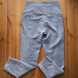 Lululemon Snow Washed Luna Ribbed Wunder Under Crop 23”
